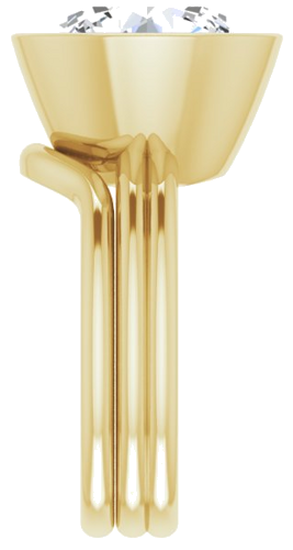 Sužadėtuvių Žiedas „Bezel-Set Solitaire“ 14k yellow gold Round 12mm (9)