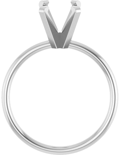 Sužadėtuvių Žiedas „Solitaire“ 14k white gold Emerald 8.5mm x 6.5mm (2)