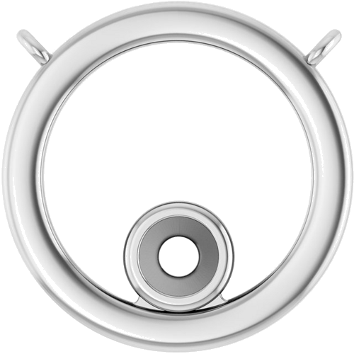 Pakabukas „Geometric“ 14k white gold Round 3.4mm (1)