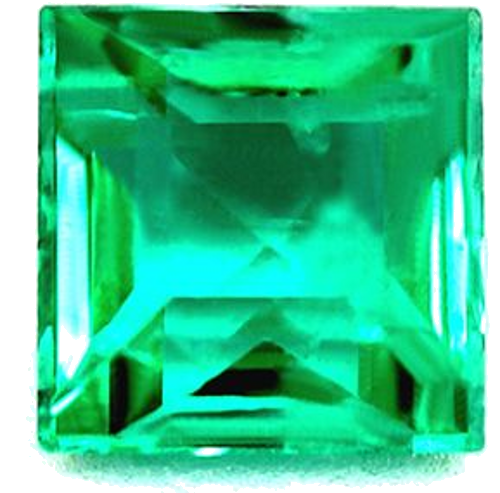 0.54 carat GREEN Square Smaragdas (1)