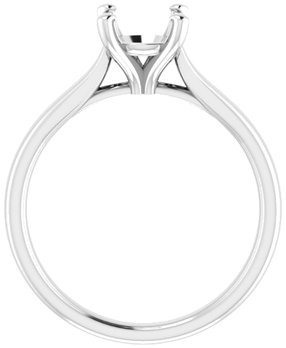 Platinum 7 mm Round Engagement Ring Mounting (2)