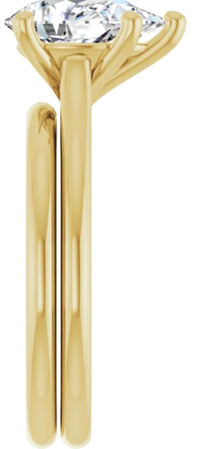 18K Yellow 10x7 mm Pear Solitaire Engagement Ring Mounting (9)