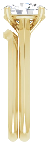 Sužadėtuvių Žiedas „Solitaire“ 585 Geltonojo Aukso Oval 9mm x 7mm (9)