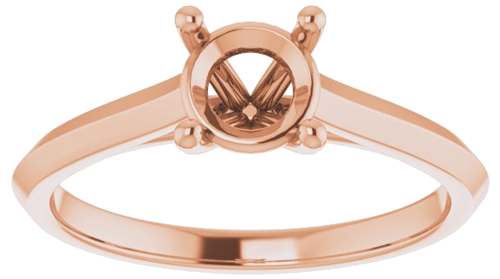 Sužadėtuvių Žiedas „Claw-Prong“ 14k rose gold Round 6mm (3)