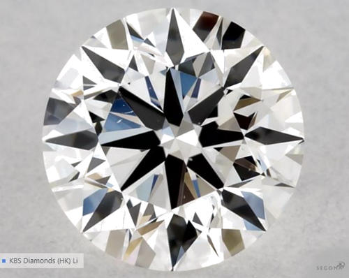 0.5 carat E-VS2 Excellent cut Natūralus Round Deimantas (1)