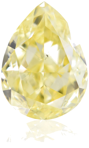1.1 carat Fancy Intense  Yellow-SI1 Natūralus Pear Deimantas (1)