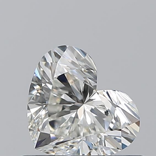 0.53 carat I-VVS2 Natūralus Heart Deimantas (1)