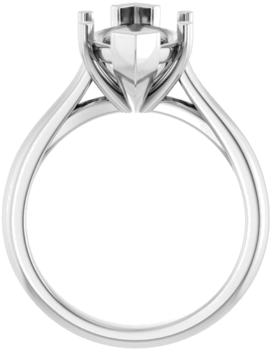 Sužadėtuvių Žiedas „Hearts on Top™“ 14k white gold Marquise 16mm x 8mm (2)