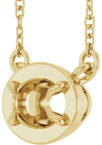 Pakabukas „Claw-Prong Solitaire Bezel-Style“ 10k yellow gold Oval 6mm x 4mm (2)