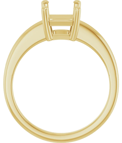 Sužadėtuvių Žiedas „Solitaire“ 585 Geltonojo Aukso Emerald 9mm x 7mm (2)