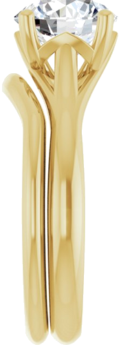 14K Yellow 8 mm Round Solitaire Engagement Ring Mounting (9)