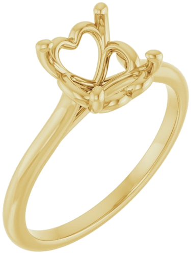 14K Yellow  9x7 mm Oval Solitaire Engagement Ring Mounting (1)