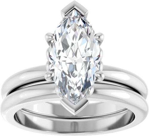 Sužadėtuvių Žiedas „Solitaire“ 950 Platinos Marquise 13mm x 6.5mm (8)