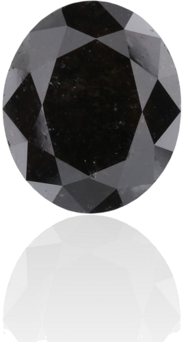 4.0 carat Fancy Black-VVS2 Natūralus Oval Deimantas (1)