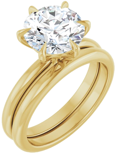 Sužadėtuvių Žiedas „Solitaire“ 14k yellow gold Round 9mm (6)