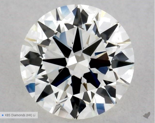 0.5 carat J-VVS2 Very Good cut Natūralus Round Deimantas (1)