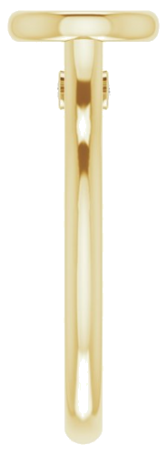 Sužadėtuvių Žiedas „Bezel-Set Accented“ 14k yellow gold Round 6.5mm (4)