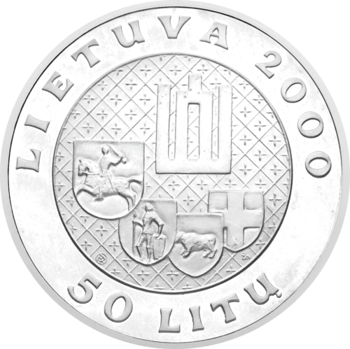 2000 Lietuva Vytautas Didysis 50 Litų sidabrinė moneta (2)