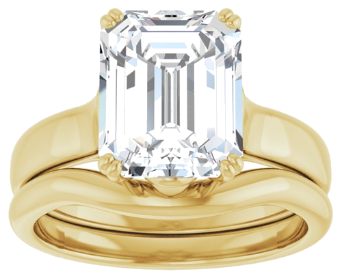Sužadėtuvių Žiedas „Solitaire“ 14k yellow gold Emerald 10mm x 8mm (8)