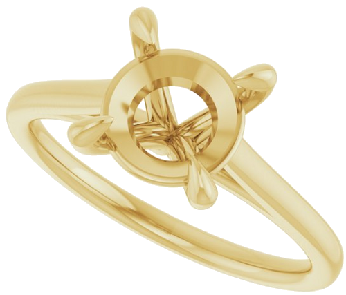 Sužadėtuvių Žiedas „Claw-Prong Solitaire“ 10k yellow gold Round 8mm (5)