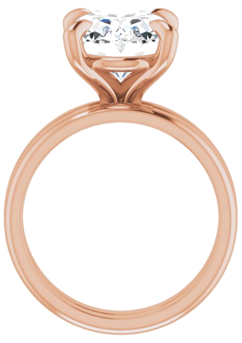Sužadėtuvių Žiedas „Solitaire“ 14k rose gold Oval 12mm x 10mm (7)