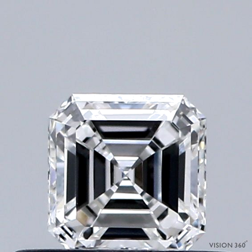 0.4 carat F-VVS2 Natūralus Asscher Deimantas (1)