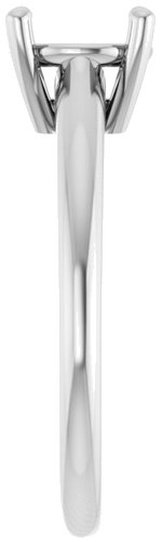 Sužadėtuvių Žiedas „V-End Prong“ 14k white gold Round 7.4mm (4)