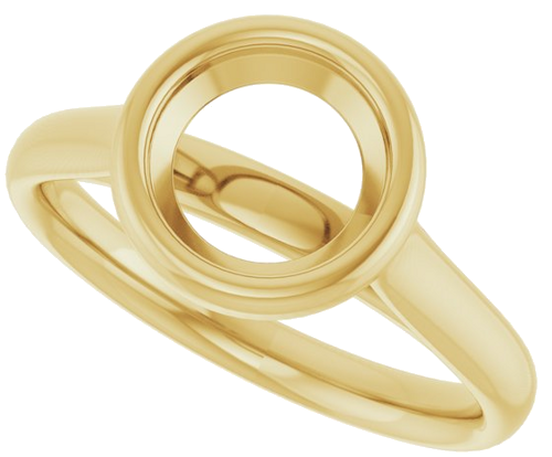 Sužadėtuvių Žiedas „Bezel-Set Solitaire“ 585 Geltonojo Aukso Round 7.4mm (5)