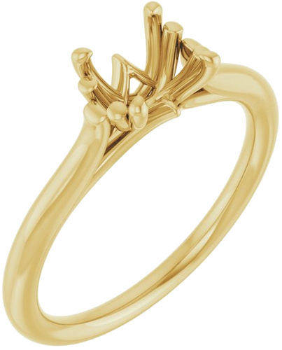 Sužadėtuvių Žiedas „Solitaire“ 14k yellow gold Round 6.5mm (1)