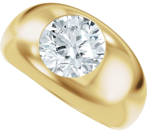 Sužadėtuvių Žiedas „Solitaire“ 14k yellow gold Round 8.2mm (5)