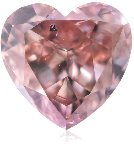 0.28 carat Fancy Intense Orangey Pink-SI2 Natūralus Heart Deimantas (1)
