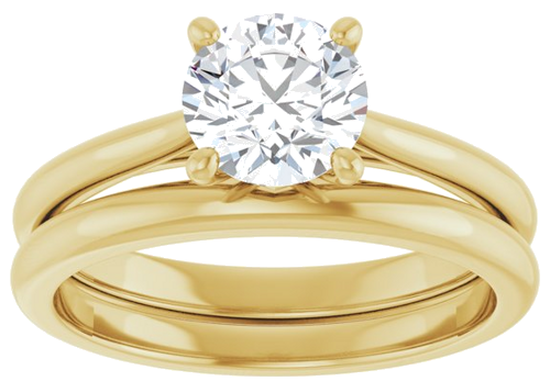 Sužadėtuvių Žiedas „Solitaire“ 18k yellow gold Round 6.5mm (8)