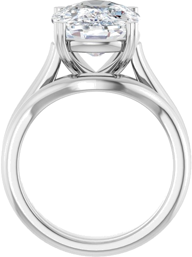 Sužadėtuvių Žiedas „Hearts on Top™“ 14k white gold Elongated Cushion 14mm x 10mm (7)