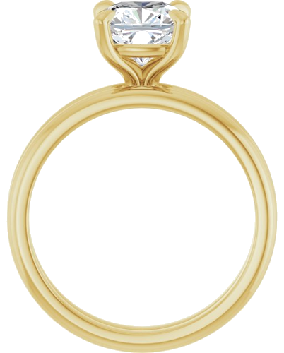 Sužadėtuvių Žiedas „Solitaire“ 585 Geltonojo Aukso Cushion 7mm (7)