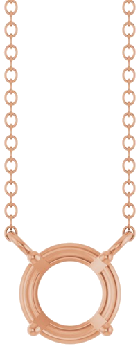 Pakabukas „Solitaire“ 14k rose gold Round 6.5mm (1)
