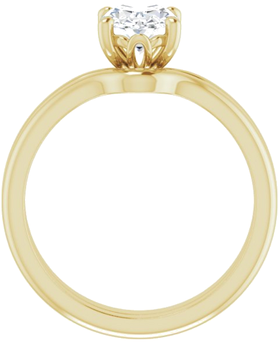 14K Yellow 8x6 mm Oval Solitaire Engagement Ring Mounting (7)