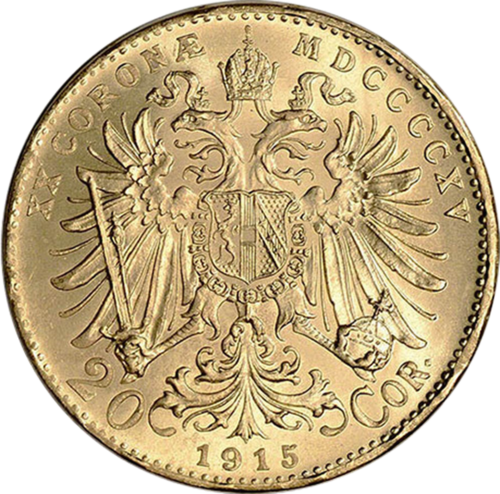 20 корони Австрия Франц Йосиф I (1848-1916) Златна монета (2)