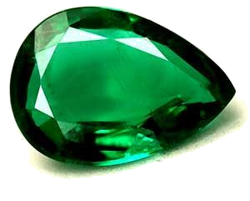 0.59 carat GREEN Pear Smaragdas (1)
