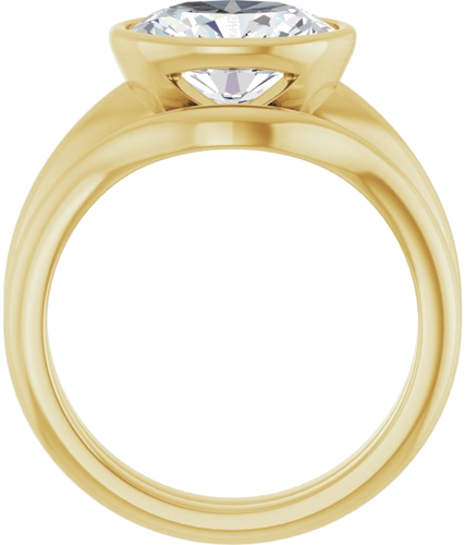 Sužadėtuvių Žiedas „Bezel-Set Solitaire“ 14k yellow gold Oval 10mm x 8mm (7)
