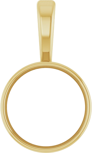 14K Yellow 8 mm Round Bezel-Set Pendant Mounting (1)