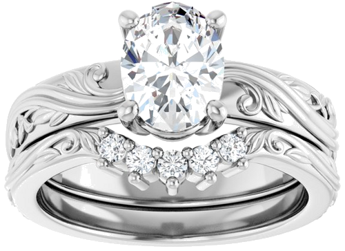 Sužadėtuvių Žiedas „Solitaire Sculptural“ 925 Sidabro Oval 8mm x 6mm (8)