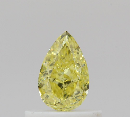 0.5 carat Fancy Intense Yellow-SI1 Natūralus Pear Deimantas (1)