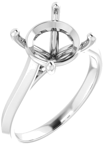 Sužadėtuvių Žiedas „Claw-Prong“ 14k white gold Round 10mm (1)