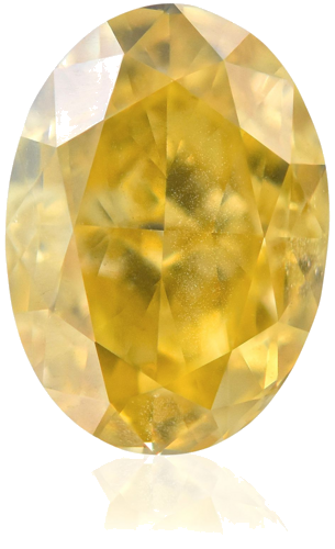 1.0 carat Fancy Deep  Yellow-SI1 Natūralus Oval Deimantas (1)