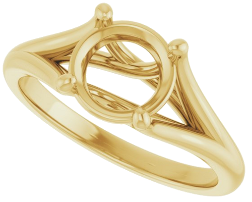 Sužadėtuvių Žiedas „Solitaire“ 14k yellow gold Round 7.4mm (5)