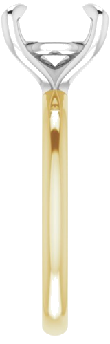 14K Yellow White 9.4 mm Round Engagement Ring Mounting (4)