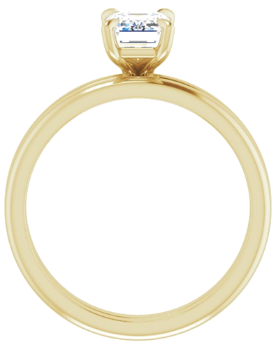 14K Yellow  7x5 mm Emerald Solitaire Engagement Ring Mounting (7)