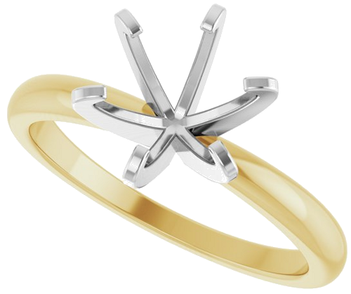 Sužadėtuvių Žiedas „Solitaire“ 14k yellow/white gold Round 8.2mm (5)