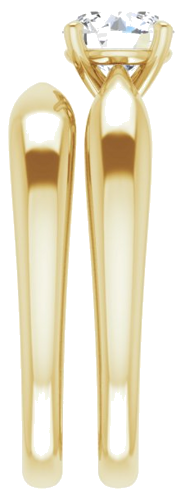Sužadėtuvių Žiedas 14k yellow gold Round 6mm (9)