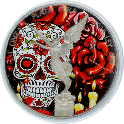 1 oz Mirusiųjų Diena - Libertad (Art of Color collection) spalvota sidabrinė moneta (1)